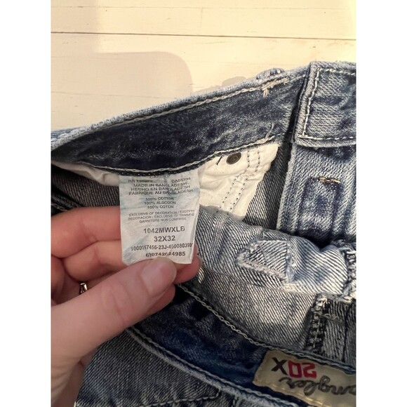 Wrangler 20X Jeans Mens 32 Relaxed Fit Straight Leg Western 1042MWXLB Faded Work - Picture 4 of 5